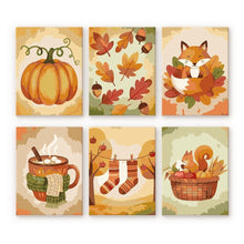 Load image into Gallery viewer, Mini Paint by numbers 15x20cm (6 pieces) - Woodland Autumn Figured'Art