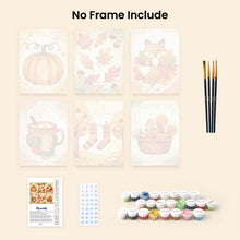 Load image into Gallery viewer, Mini Paint by numbers 15x20cm (6 pieces) - Woodland Autumn