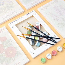 Load image into Gallery viewer, Mini Paint by numbers 15x20cm (6 pieces) - Flower Market 2