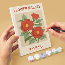 Load image into Gallery viewer, Mini Paint by numbers 15x20cm (6 pieces) - Flower Market 2