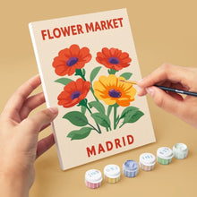 Load image into Gallery viewer, Mini Paint by numbers 15x20cm (6 pieces) - Flower Market 3