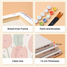Load image into Gallery viewer, Mini Paint by numbers 15x20cm (6 pieces) - Flower Market 3