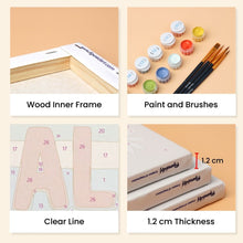 Load image into Gallery viewer, Mini Paint by numbers 15x20cm (6 pieces) - Hello World 1