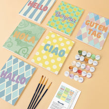 Load image into Gallery viewer, Mini Paint by numbers 15x20cm (6 pieces) - Hello Worl 2