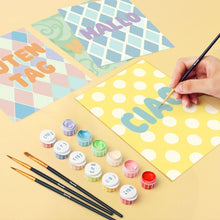 Load image into Gallery viewer, Mini Paint by numbers 15x20cm (6 pieces) - Hello Worl 2