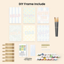 Load image into Gallery viewer, Mini Paint by numbers 15x20cm (6 pieces) - Hello Worl 2