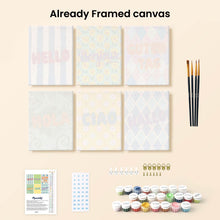 Load image into Gallery viewer, Mini Paint by numbers 15x20cm (6 pieces) - Hello Worl 2