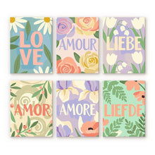 Load image into Gallery viewer, Mini Paint by numbers 15x20cm (6 pieces) - Floral Love 1 Figured'Art