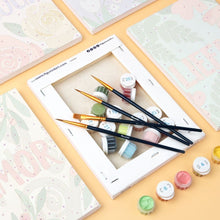 Load image into Gallery viewer, Mini Paint by numbers 15x20cm (6 pieces) - Floral Love 1