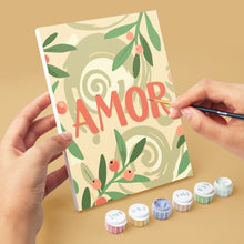 Load image into Gallery viewer, Mini Paint by numbers 15x20cm (6 pieces) - Floral Love 1
