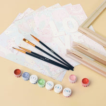 Load image into Gallery viewer, Mini Paint by numbers 15x20cm (6 pieces) - Floral Love 2