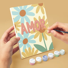 Load image into Gallery viewer, Mini Paint by numbers 15x20cm (6 pieces) - Floral Love 2