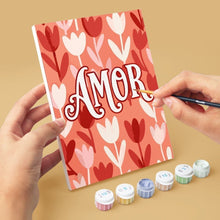 Load image into Gallery viewer, Mini Paint by numbers 15x20cm (6 pieces) - Sweet Hearts