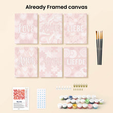 Load image into Gallery viewer, Mini Paint by numbers 15x20cm (6 pieces) - Sweet Hearts