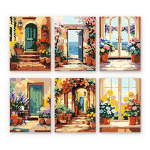 Load image into Gallery viewer, Mini Paint by numbers 15x20cm (6 pieces) - Blooming Doorways Figured'Art