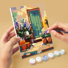 Load image into Gallery viewer, Mini Paint by numbers 15x20cm (6 pieces) - Blooming Doorways