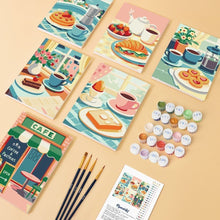 Load image into Gallery viewer, Mini Paint by numbers 15x20cm (6 pieces) - Café Delights