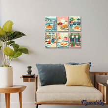 Load image into Gallery viewer, Mini Paint by numbers 15x20cm (6 pieces) - Café Delights