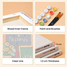 Load image into Gallery viewer, Mini Paint by numbers 15x20cm (6 pieces) - Café Delights