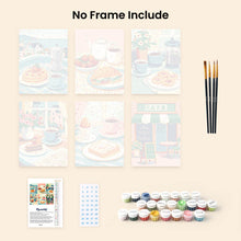 Load image into Gallery viewer, Mini Paint by numbers 15x20cm (6 pieces) - Café Delights