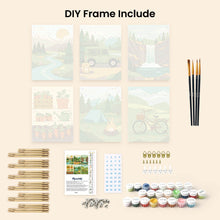 Load image into Gallery viewer, Mini Paint by numbers 15x20cm (6 pieces) - Nature Escape
