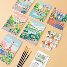Load image into Gallery viewer, Mini Paint by numbers 15x20cm (6 pieces) - Parisian Dreams
