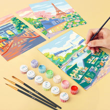 Load image into Gallery viewer, Mini Paint by numbers 15x20cm (6 pieces) - Parisian Dreams