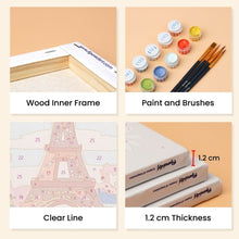 Load image into Gallery viewer, Mini Paint by numbers 15x20cm (6 pieces) - Parisian Dreams