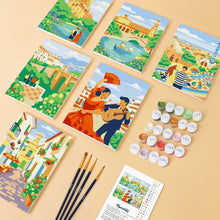 Load image into Gallery viewer, Mini Paint by numbers 15x20cm (6 pieces) - European Landmarks