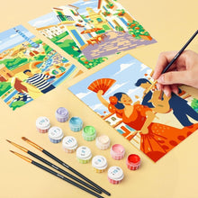 Load image into Gallery viewer, Mini Paint by numbers 15x20cm (6 pieces) - European Landmarks
