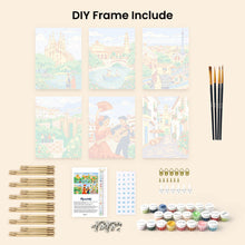 Load image into Gallery viewer, Mini Paint by numbers 15x20cm (6 pieces) - European Landmarks