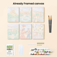 Load image into Gallery viewer, Mini Paint by numbers 15x20cm (6 pieces) - European Landmarks