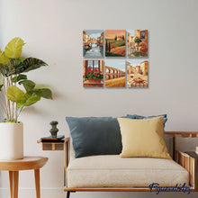 Load image into Gallery viewer, Mini Paint by numbers 15x20cm (6 pieces) - Italian Countryside