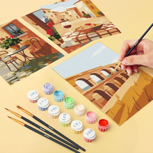 Load image into Gallery viewer, Mini Paint by numbers 15x20cm (6 pieces) - Italian Countryside