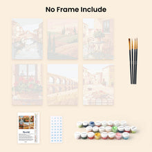 Load image into Gallery viewer, Mini Paint by numbers 15x20cm (6 pieces) - Italian Countryside