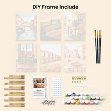 Load image into Gallery viewer, Mini Paint by numbers 15x20cm (6 pieces) - Italian Countryside