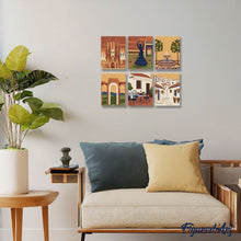 Load image into Gallery viewer, Mini Paint by numbers 15x20cm (6 pieces) - Andalusian Dreams
