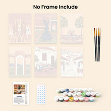 Load image into Gallery viewer, Mini Paint by numbers 15x20cm (6 pieces) - Andalusian Dreams