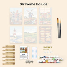 Load image into Gallery viewer, Mini Paint by numbers 15x20cm (6 pieces) - Holland in Bloom