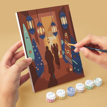 Load image into Gallery viewer, Mini Paint by numbers 15x20cm (6 pieces) - Arabian Nights Scenes