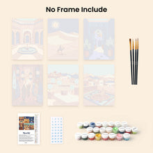 Load image into Gallery viewer, Mini Paint by numbers 15x20cm (6 pieces) - Arabian Nights Scenes