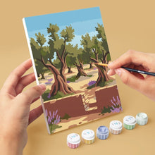 Load image into Gallery viewer, Mini Paint by numbers 15x20cm (6 pieces) - Santorini Dreams