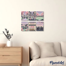 Load image into Gallery viewer, Mini Paint by numbers 15x20cm (6 pieces) - Tokyo Springtime