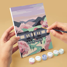 Load image into Gallery viewer, Mini Paint by numbers 15x20cm (6 pieces) - Tokyo Springtime