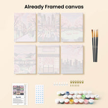 Load image into Gallery viewer, Mini Paint by numbers 15x20cm (6 pieces) - Tokyo Springtime