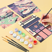 Load image into Gallery viewer, Mini Paint by numbers 15x20cm (6 pieces) - Tokyo in Bloom