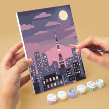 Load image into Gallery viewer, Mini Paint by numbers 15x20cm (6 pieces) - Tokyo in Bloom
