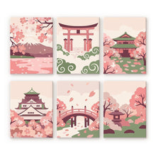 Load image into Gallery viewer, Mini Paint by numbers 15x20cm (6 pieces) - Spirit of Japan Figured'Art