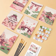 Load image into Gallery viewer, Mini Paint by numbers 15x20cm (6 pieces) - Spirit of Japan