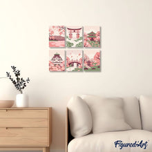 Load image into Gallery viewer, Mini Paint by numbers 15x20cm (6 pieces) - Spirit of Japan